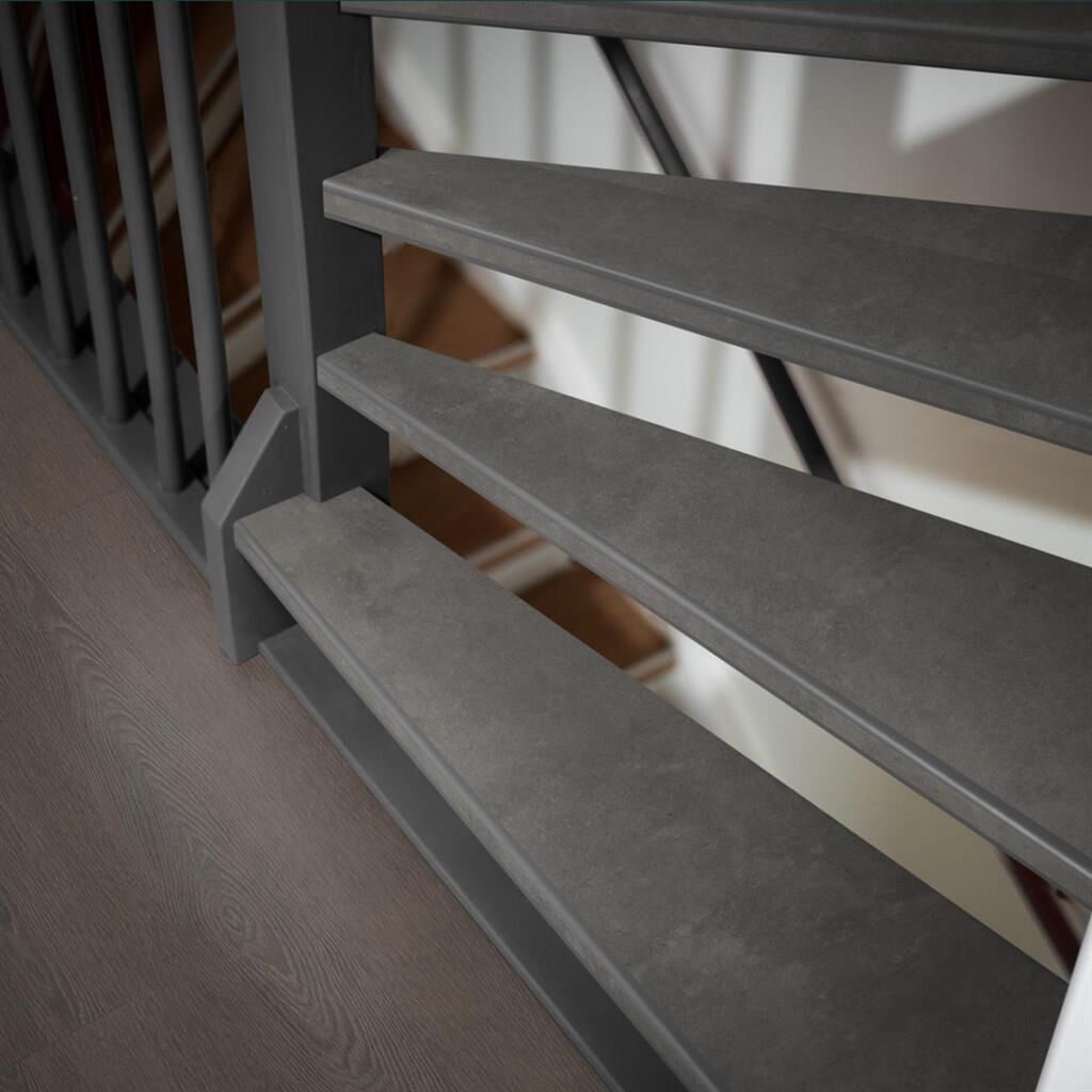 Ambiant Traptreden Set - Ceramo XL Grey - Traprenovatie PVC