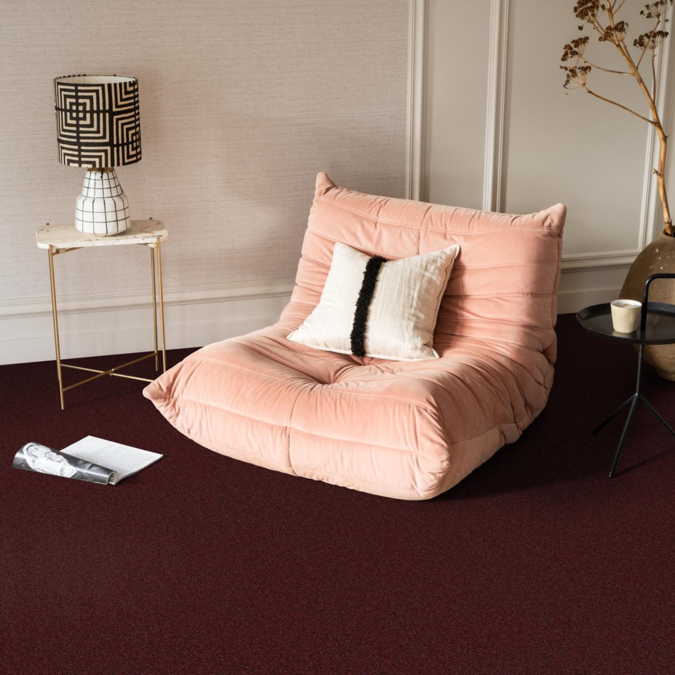 Ambiant Alaska Donkerrood 1001 - Vloerbedekking - Tapijt