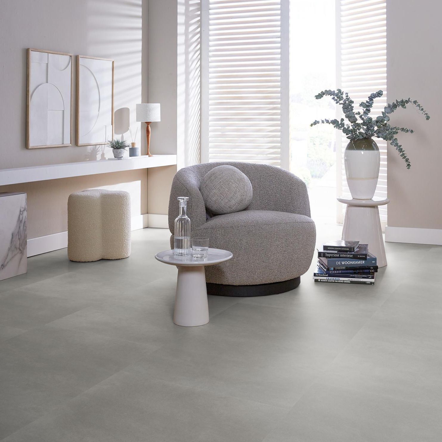 Ambiant Baroso Dryback Light Grey - Plak PVC Vloer