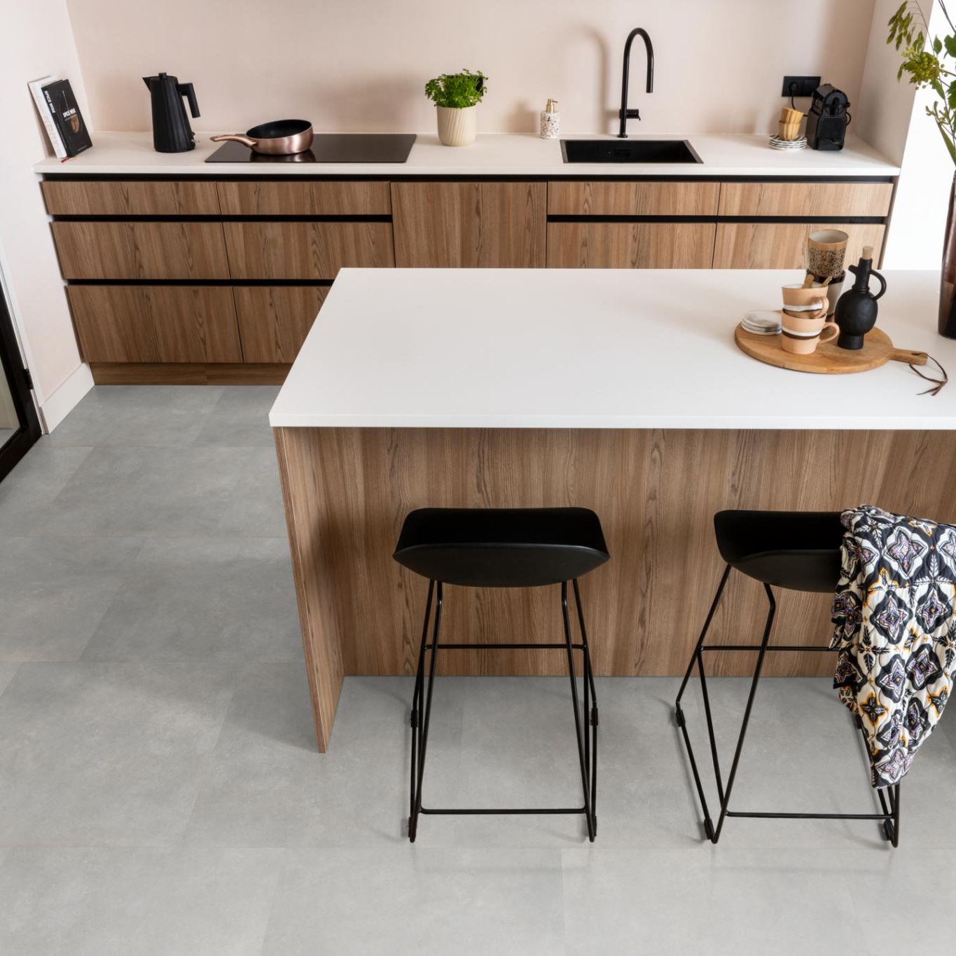 Ambiant Ceramo XL Click Light Grey - Klik PVC Vloer