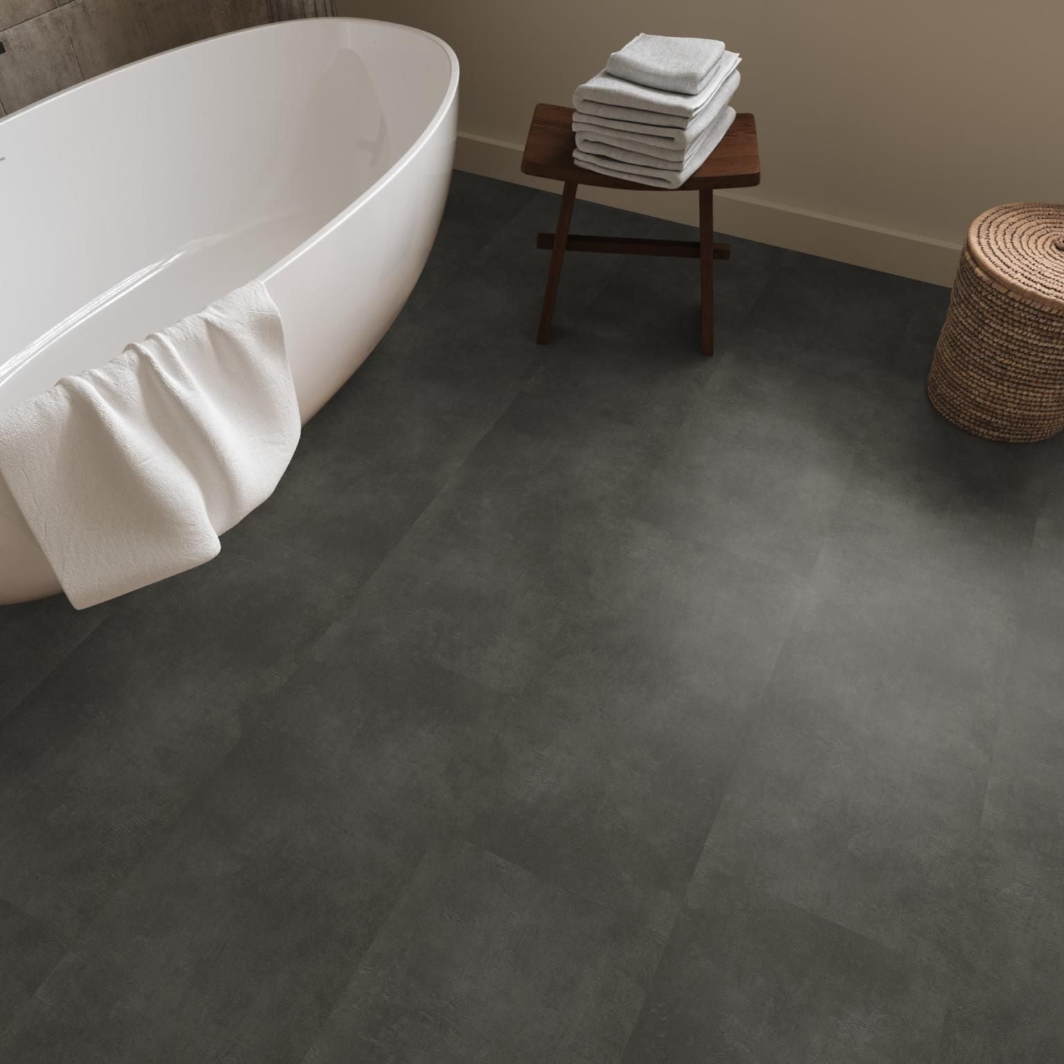 Ambiant Concrete Dryback Anthracite - Plak PVC Vloer