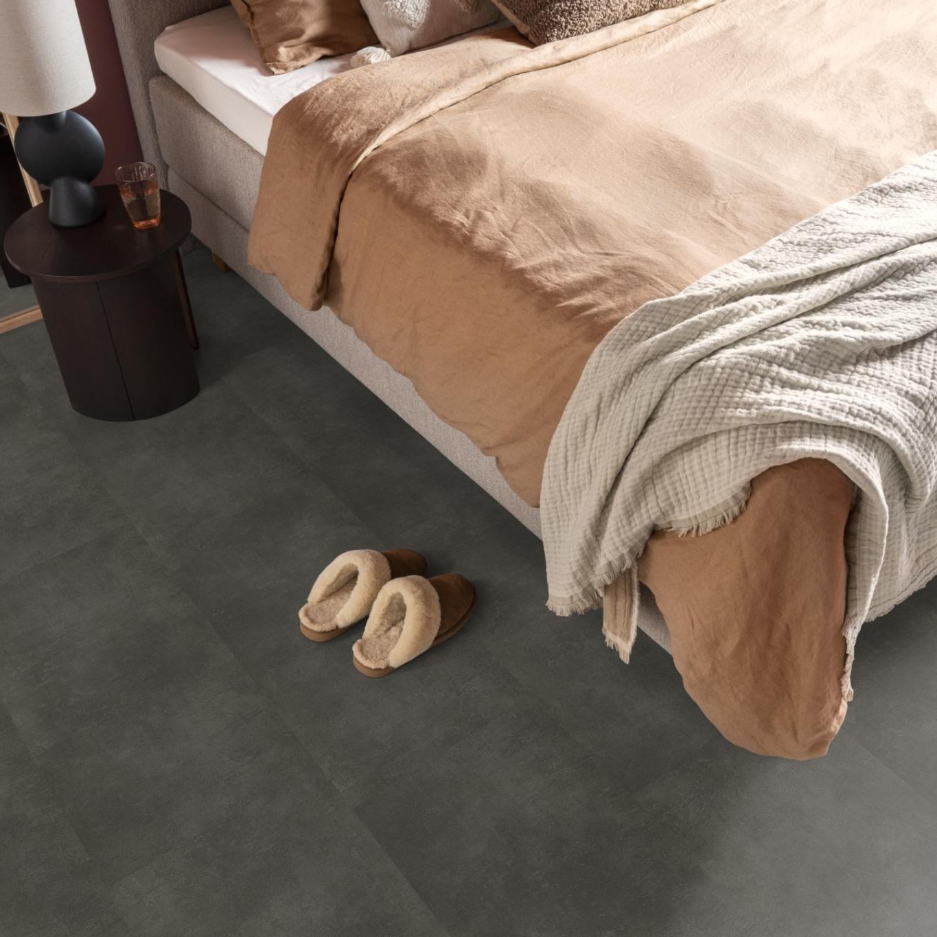 Ambiant Concrete Dryback Anthracite - Plak PVC Vloer