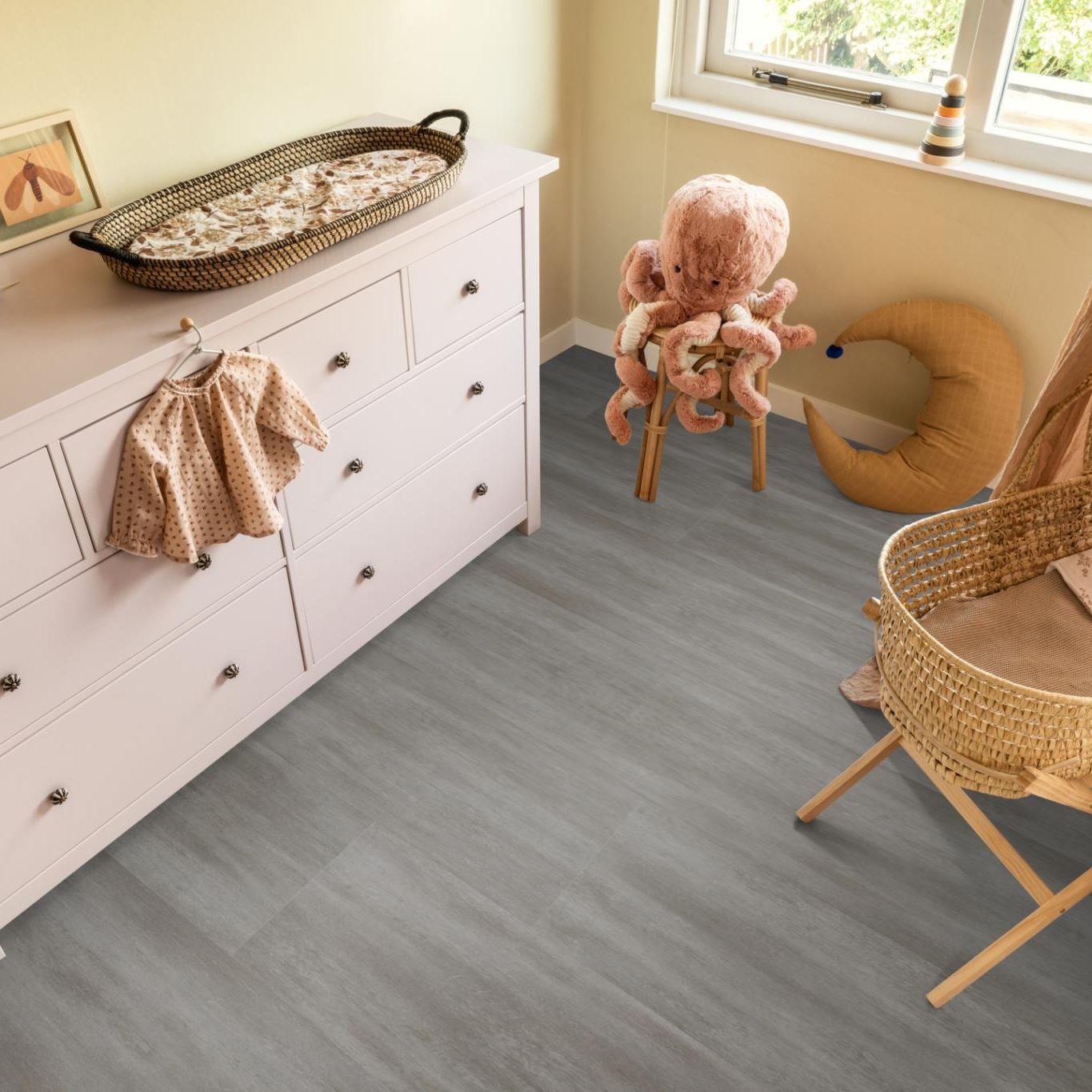 Ambiant Concrete XL Dryback Blue Grey - Plak PVC Vloer