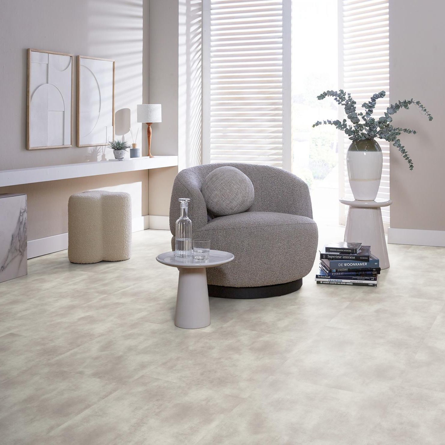 Ambiant Concrete XL Dryback Off Grey - Plak PVC Vloer