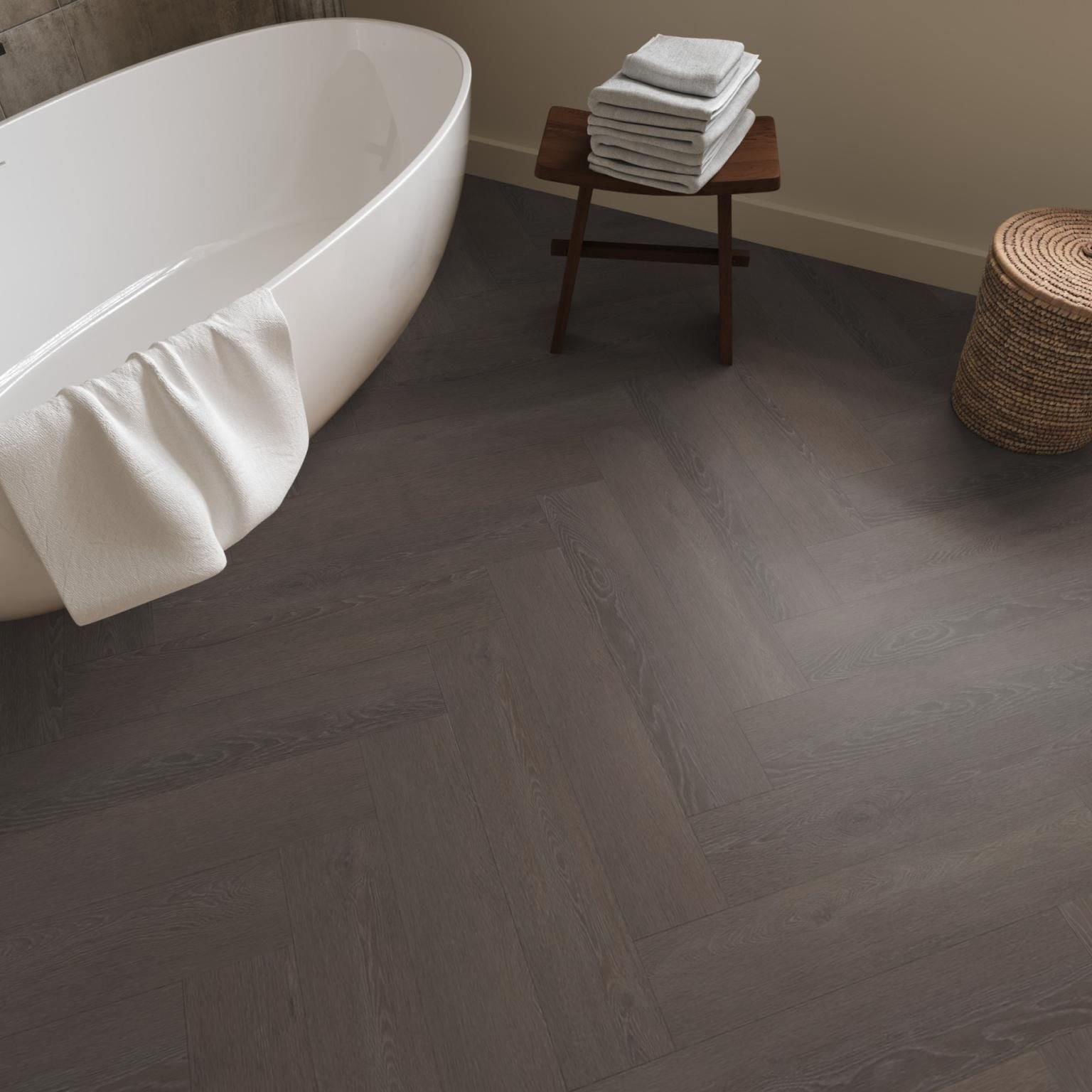 Ambiant Herringbone Click Charcoal - Klik PVC Vloer