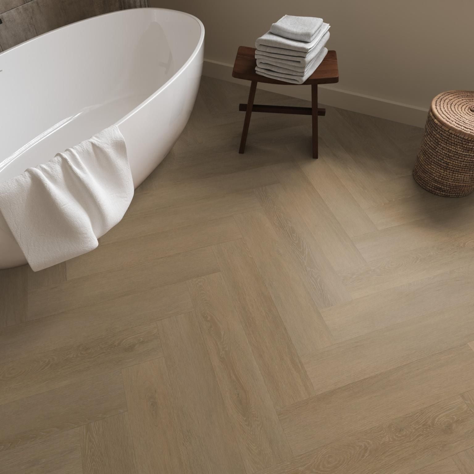Ambiant Herringbone Dryback Sun Kissed - Plak PVC Vloer