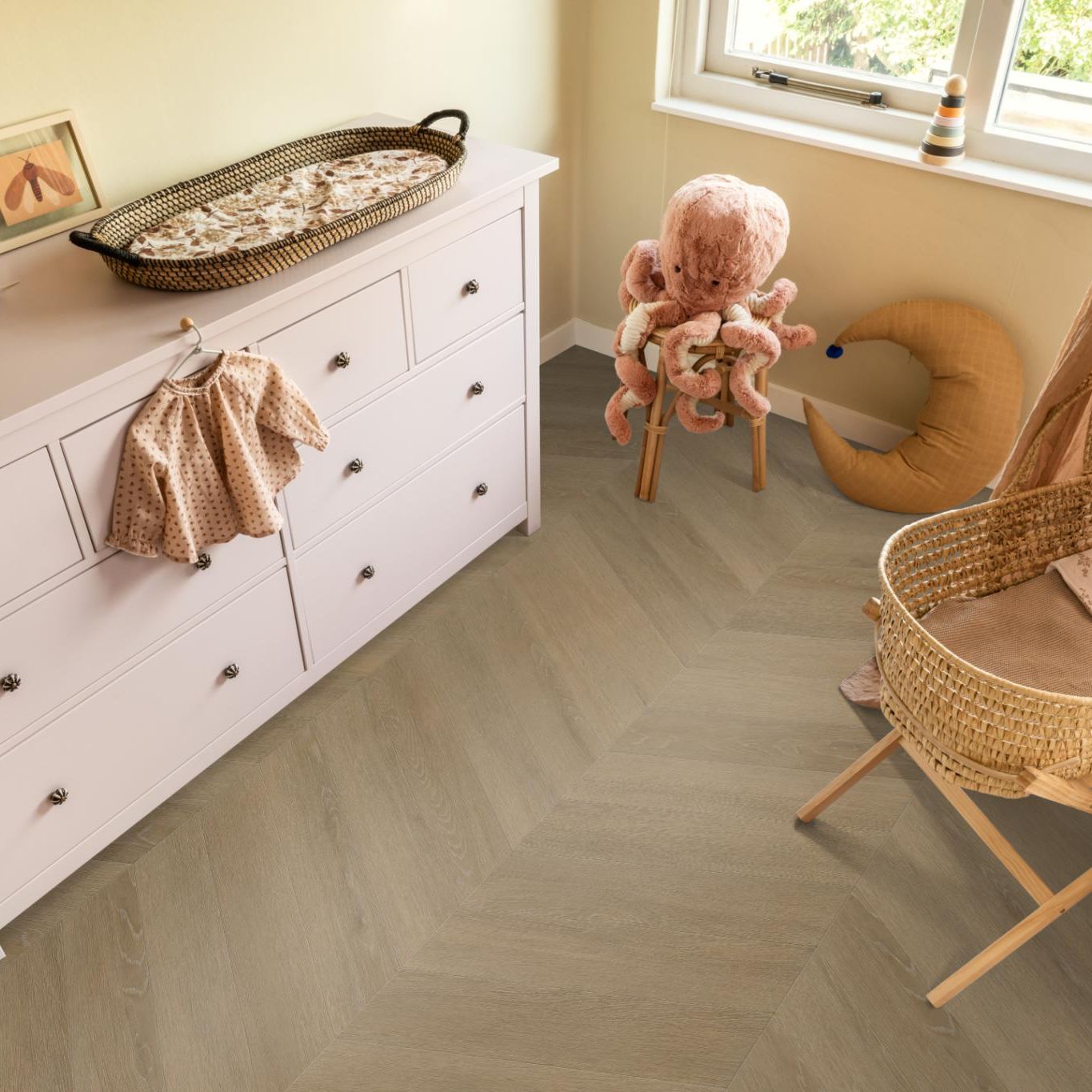 Ambiant Noble Dryback Hongaarse Punt Sun Kissed - Plak PVC Vloer