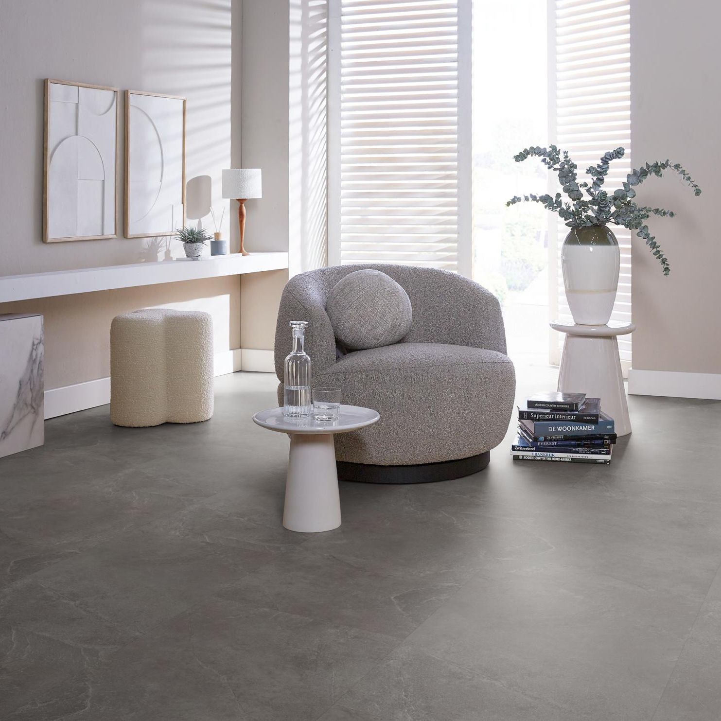 Ambiant Noveno Dryback Dark Grey - Plak PVC Vloer