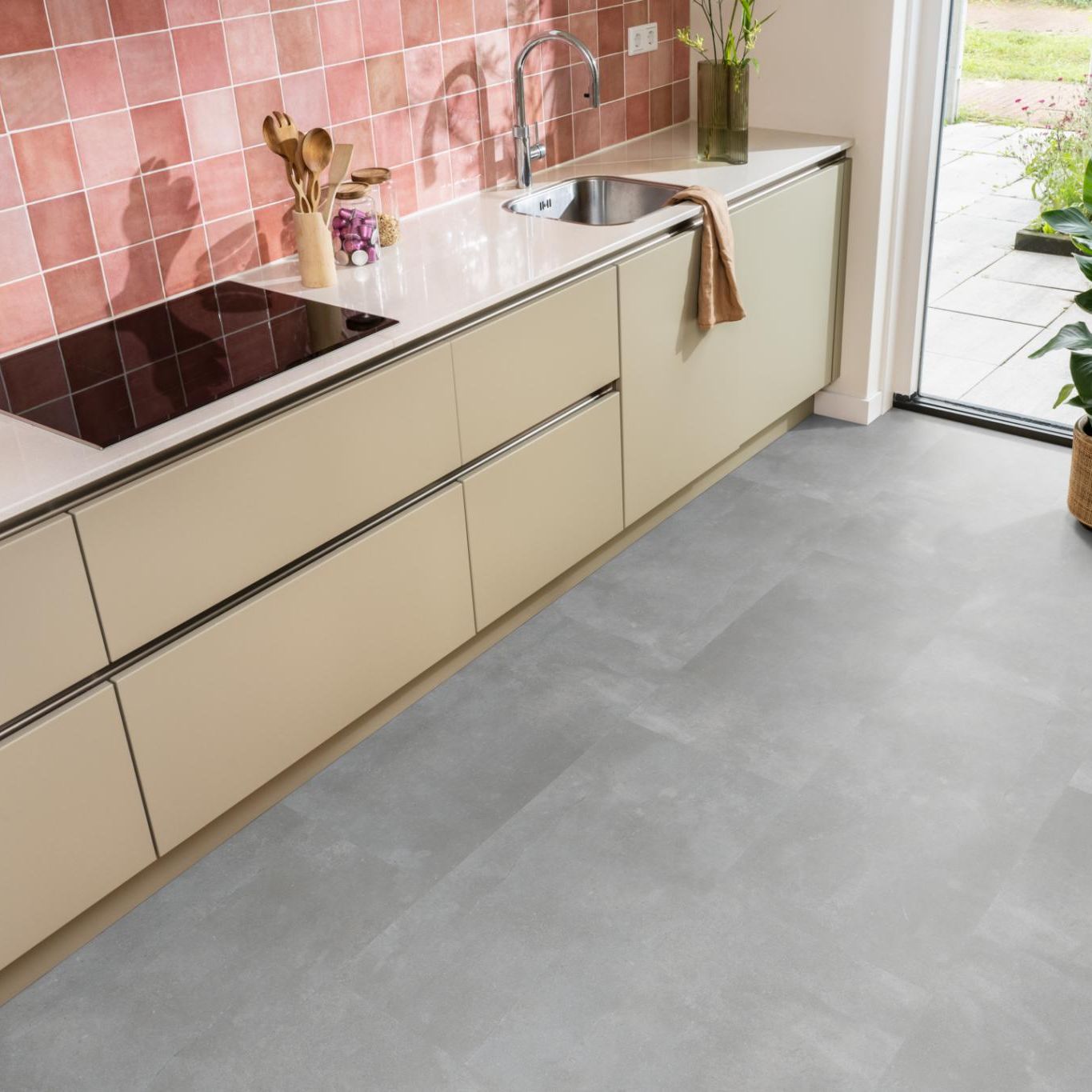 Ambiant Piazzo Dryback Grey - Plak PVC Vloer