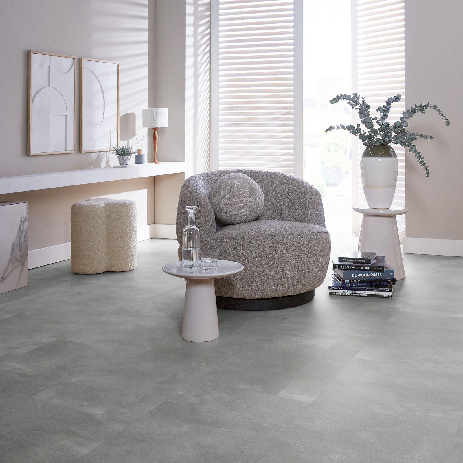 Ambiant Piazzo Dryback Grey - Plak PVC Vloer