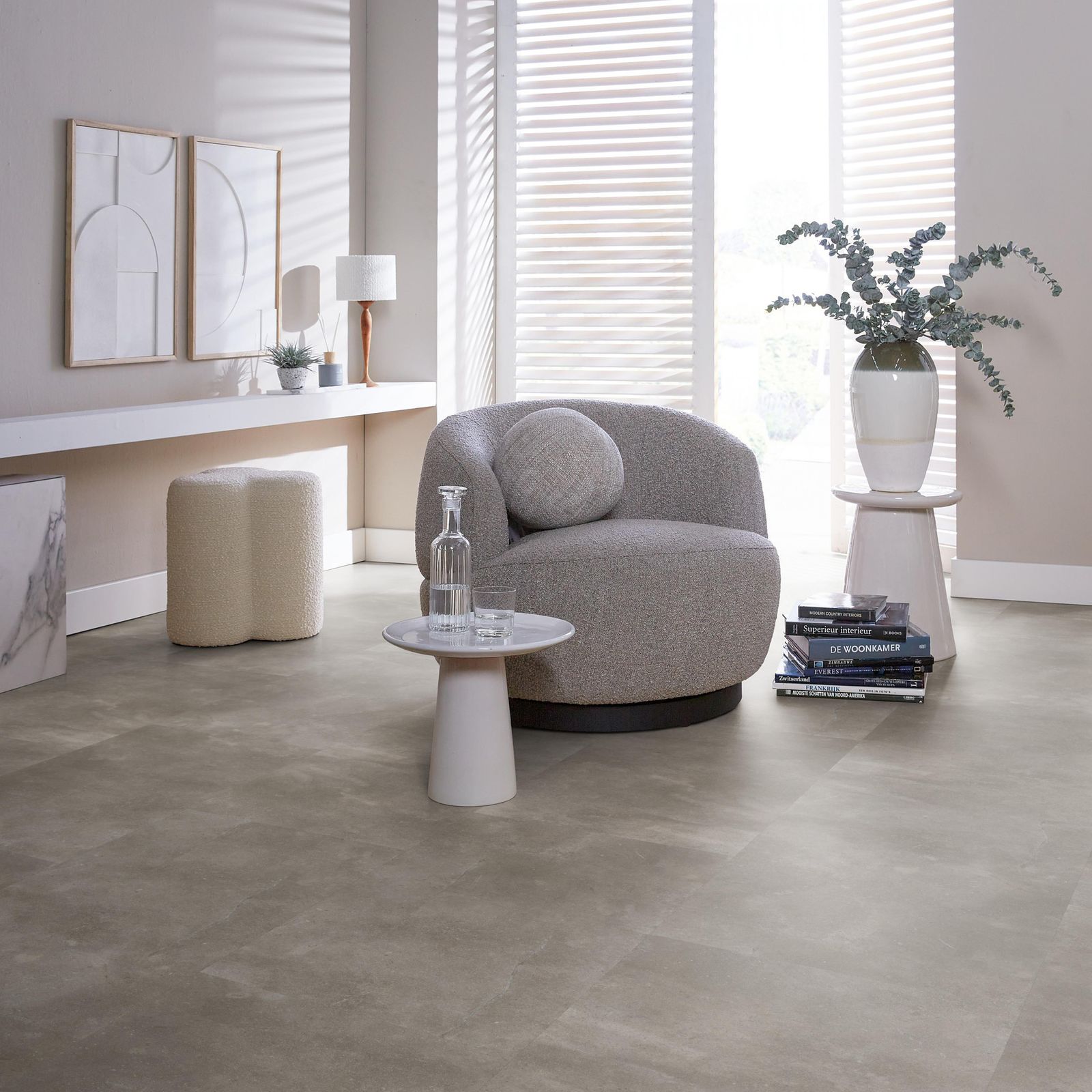 Ambiant Piazzo Dryback Warm Grey - Plak PVC Vloer