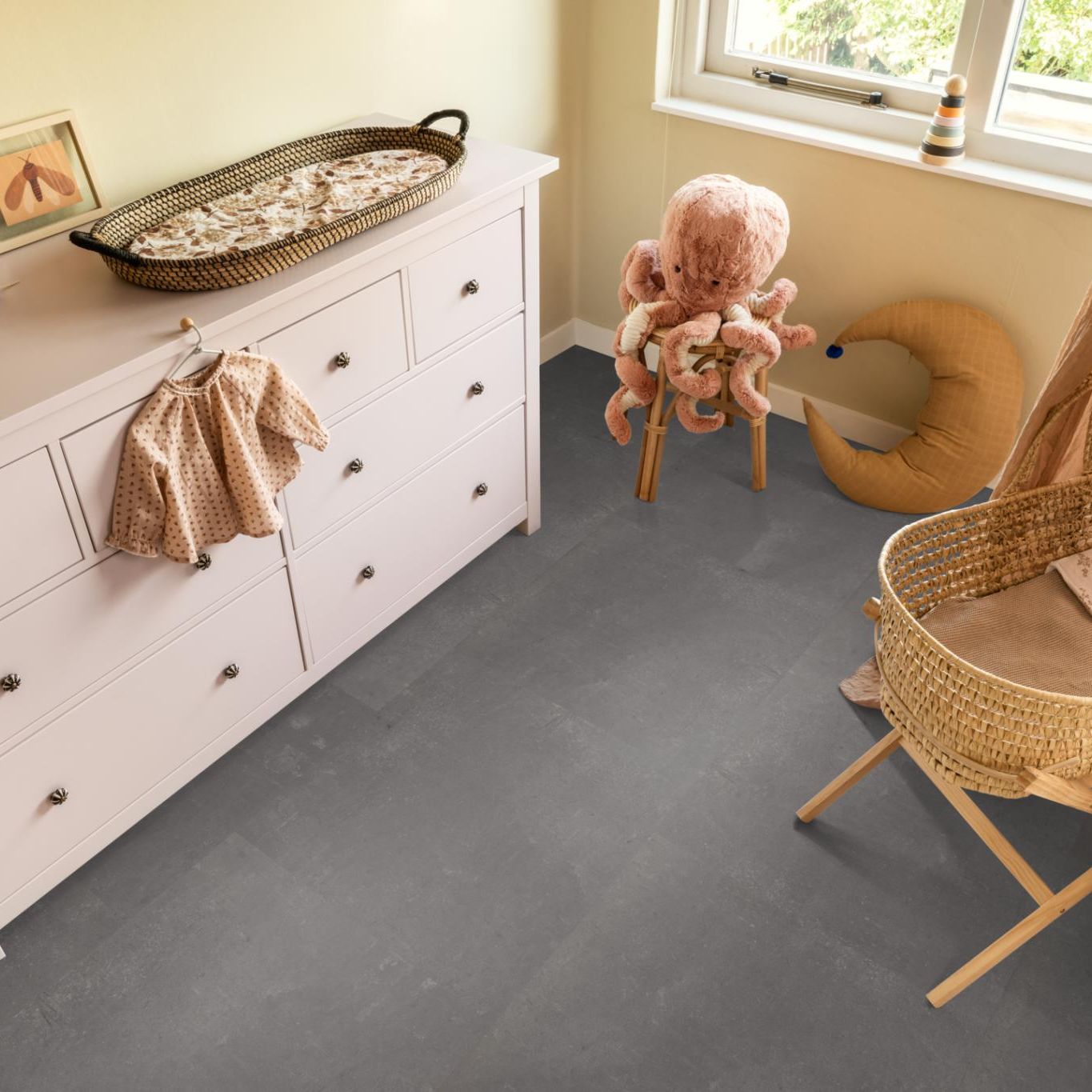 Ambiant Piero Dryback Dark Grey - Plak PVC Vloer
