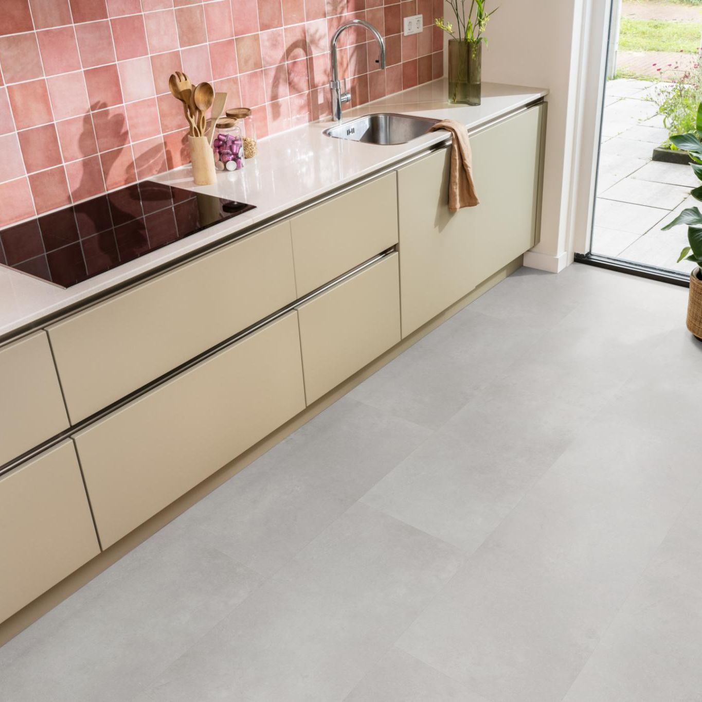 Ambiant Sarino Dryback Grey - Plak PVC Vloer
