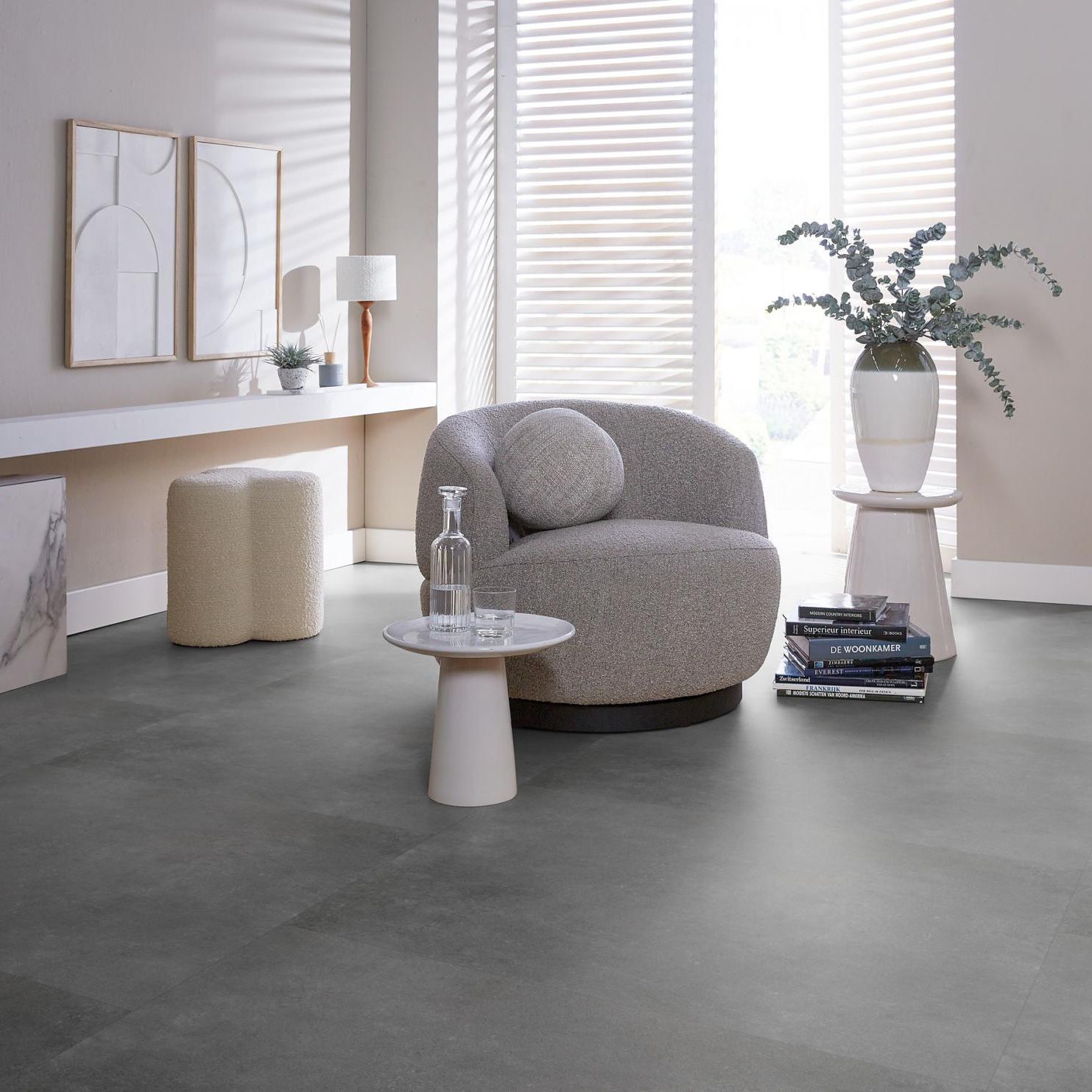 Ambiant Sarino XL Dryback Dark Grey - Plak PVC Vloer