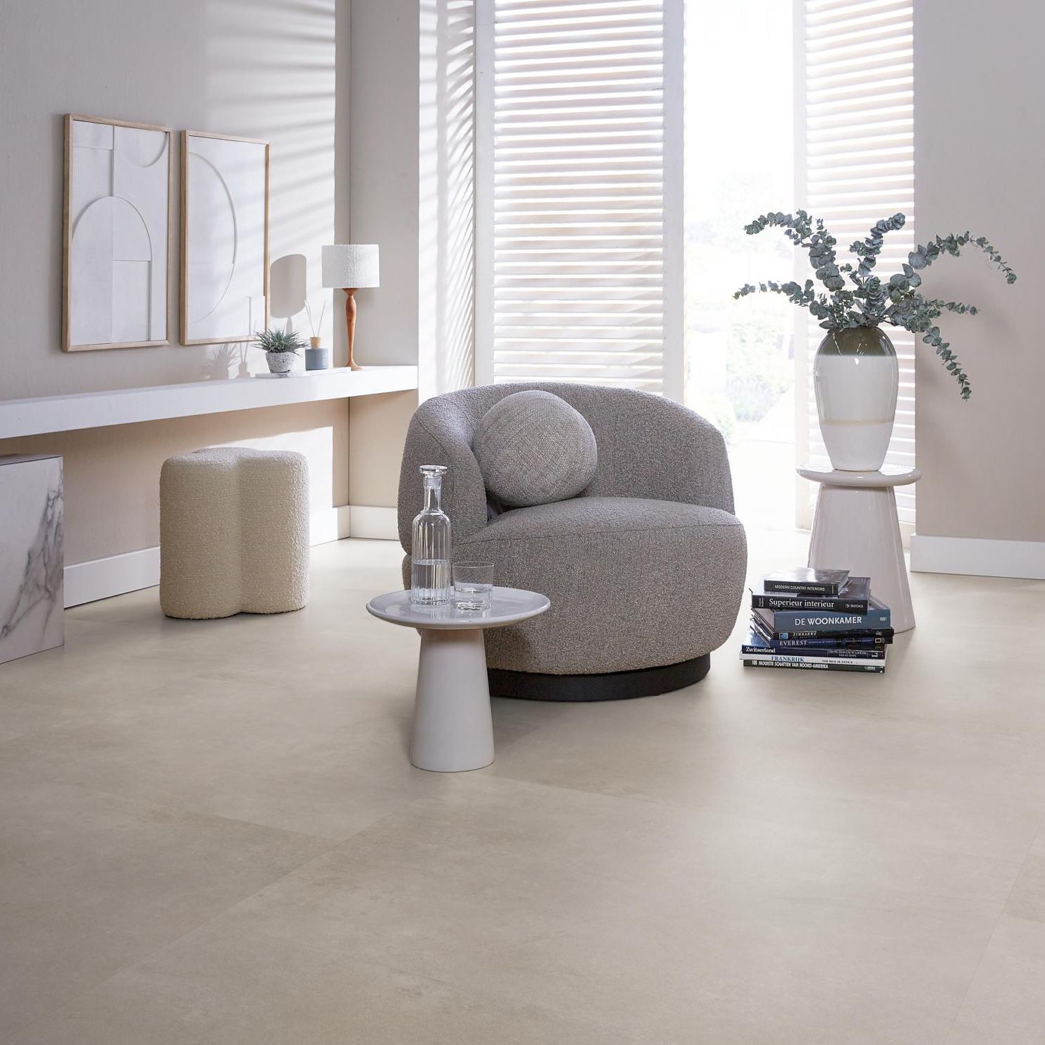 Ambiant Sarino XL Dryback Light Grey - Plak PVC Vloer