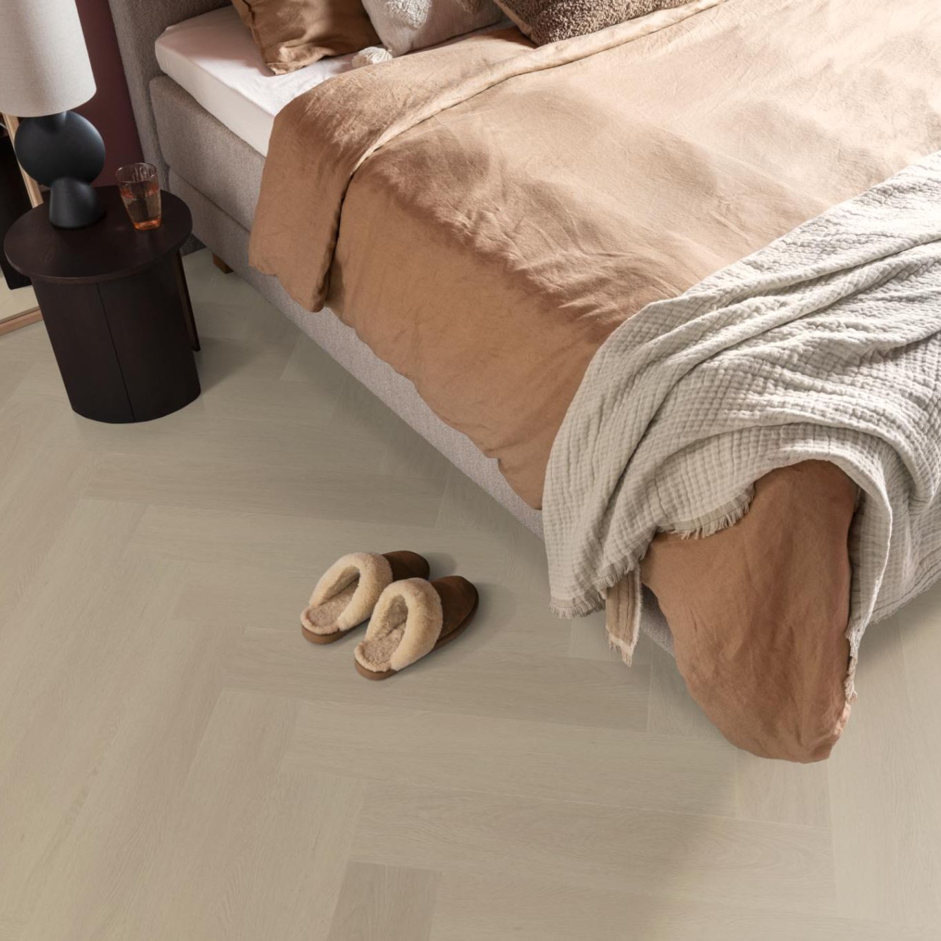 Ambiant Spigato Estino Visgraat Dryback Beige - Plak PVC Vloer