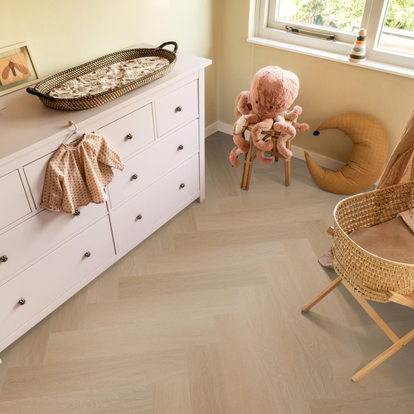 Ambiant Spigato Estino Visgraat Dryback Smoky - Plak PVC Vloer