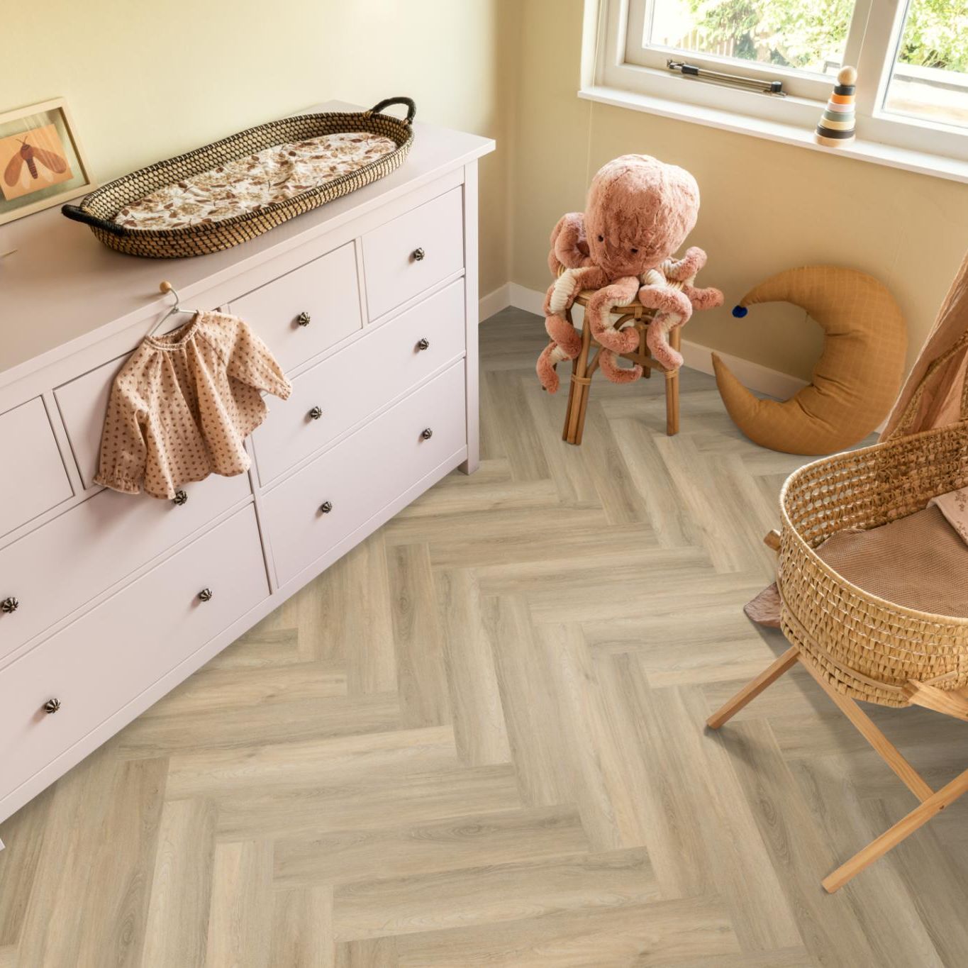 Ambiant Spigato Visgraat Click Beige - Klik PVC Vloer