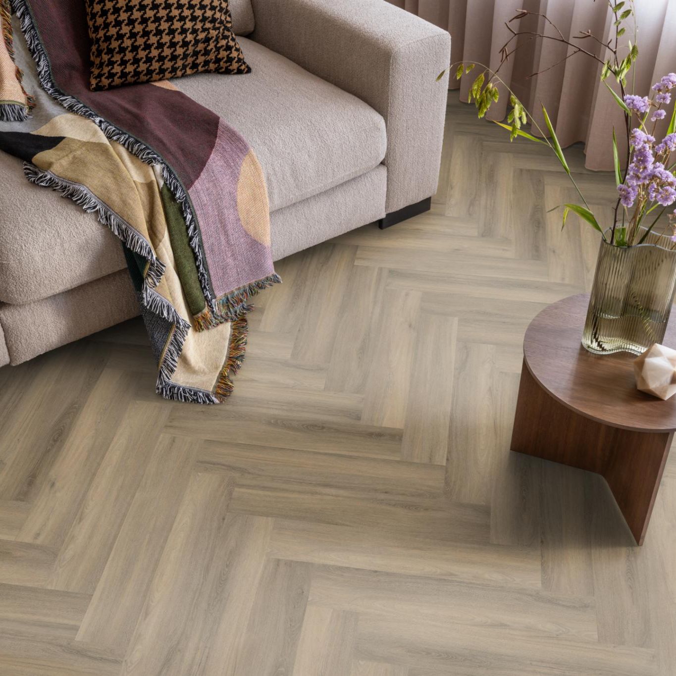 Ambiant Spigato Visgraat Click Light Brown - Klik PVC Vloer