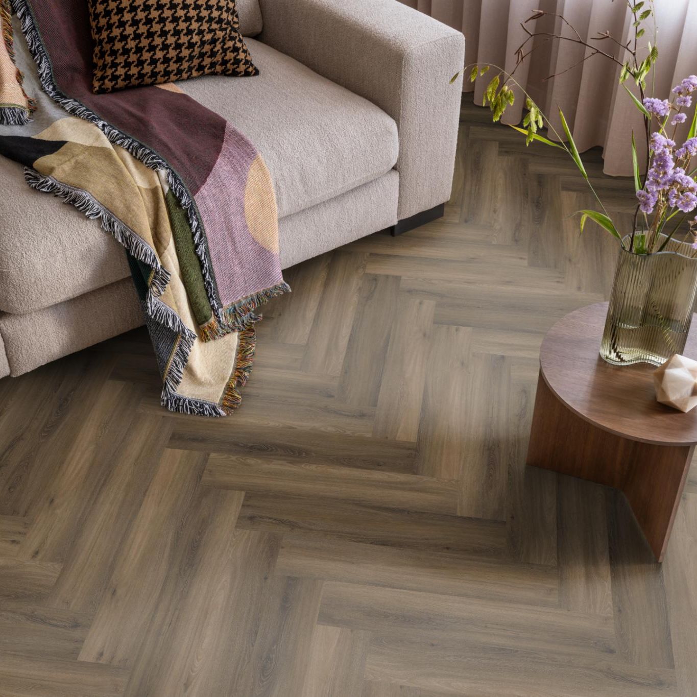 Ambiant Spigato Visgraat Click Warm Brown - Klik PVC Vloer