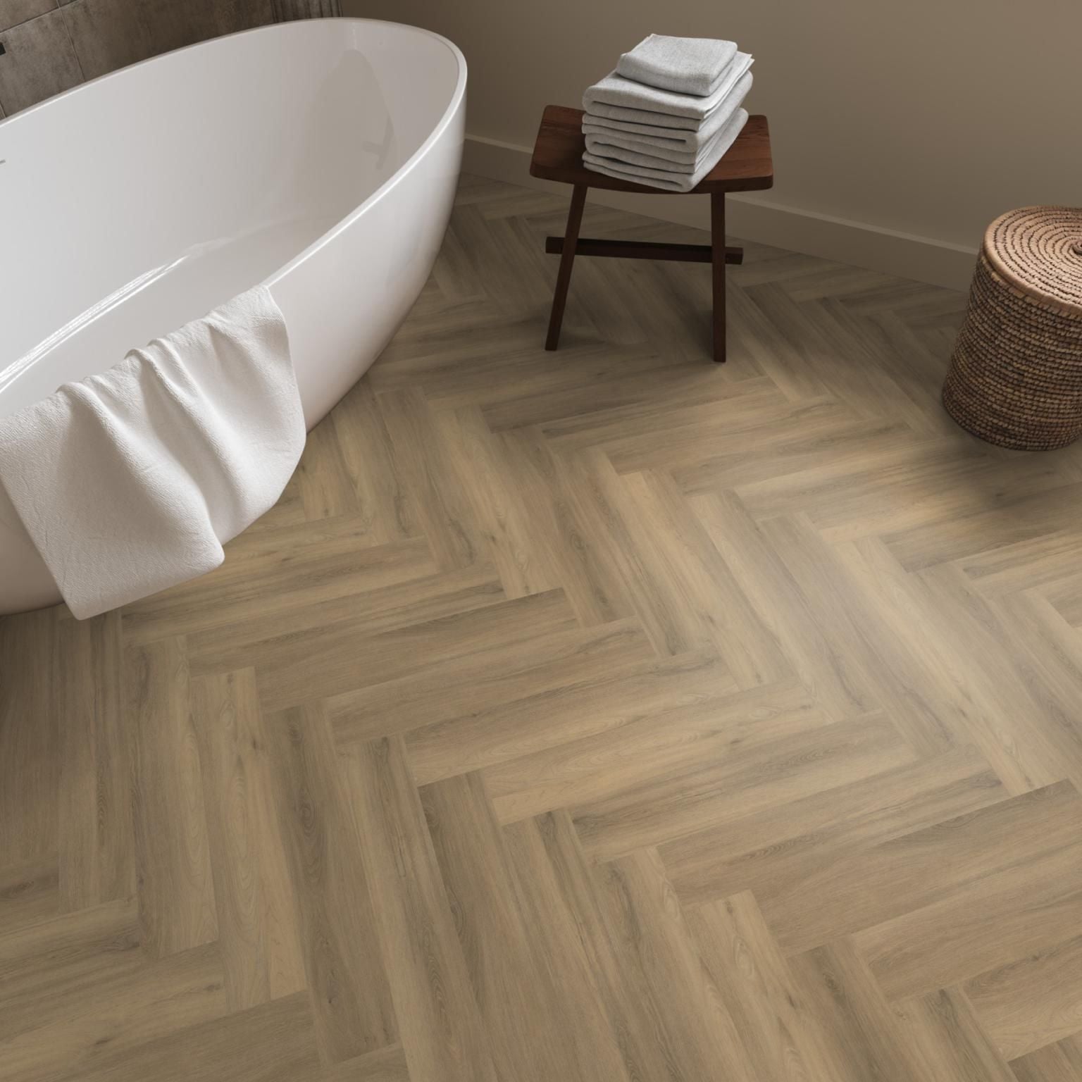Ambiant Spigato Visgraat Dryback Natural - Plak PVC Vloer
