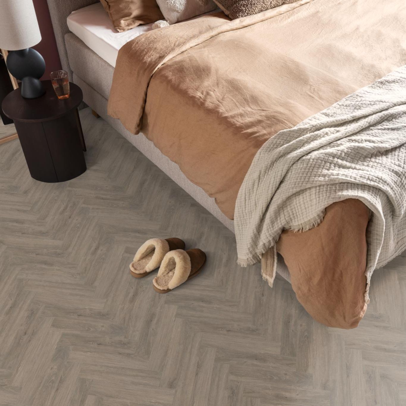Ambiant Spigato Visgraat Dryback Smoky - Plak PVC Vloer