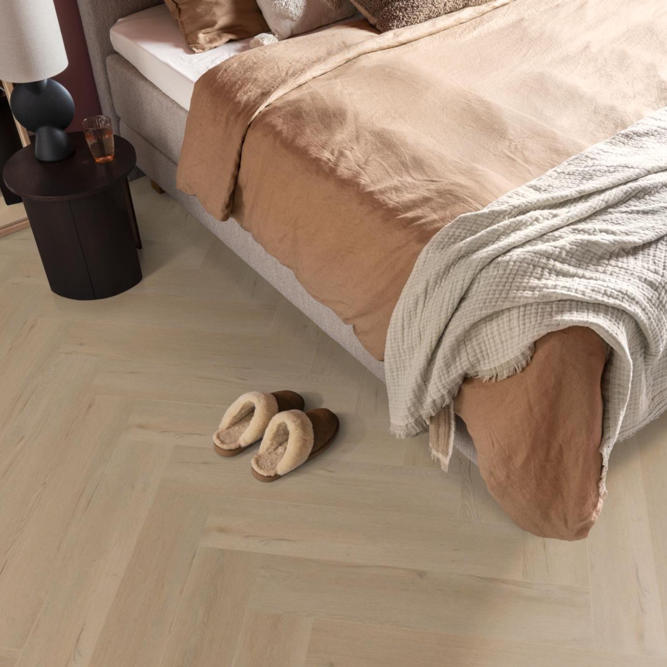 Ambiant Spigato Vivero Visgraat Dryback Beige - Plak PVC Vloer