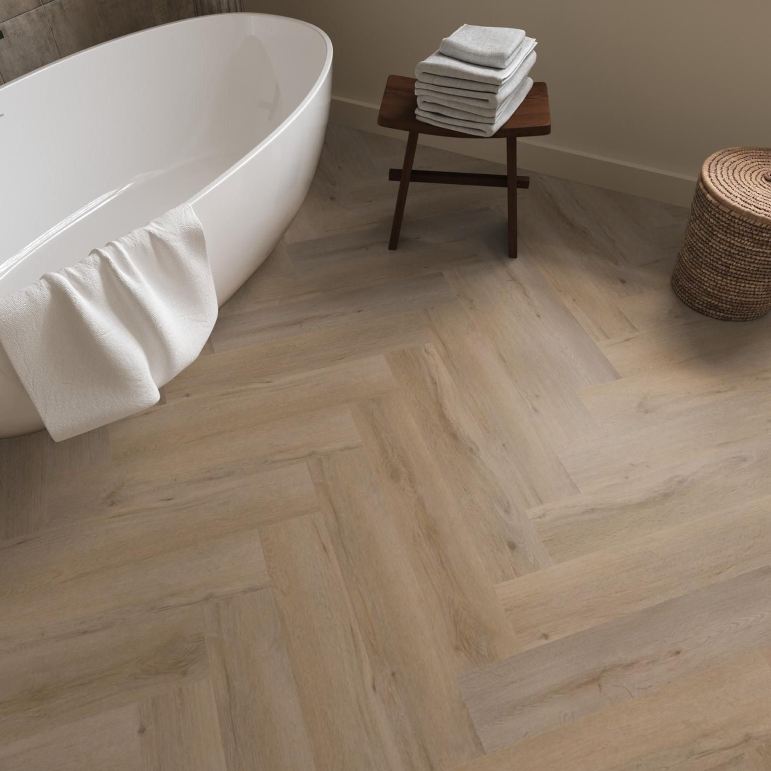 Ambiant Spigato Vivero Visgraat Dryback Natural Oak - Plak PVC Vloer