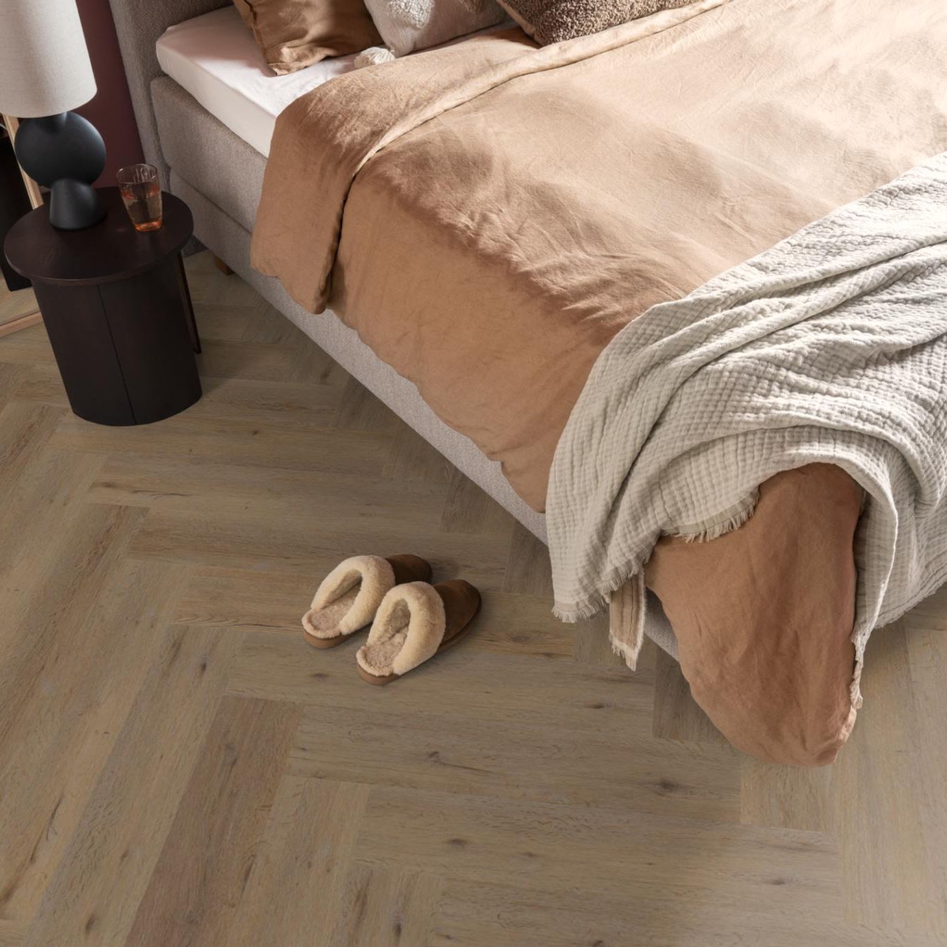 Ambiant Spigato Vivero Visgraat Dryback Smoky - Plak PVC Vloer