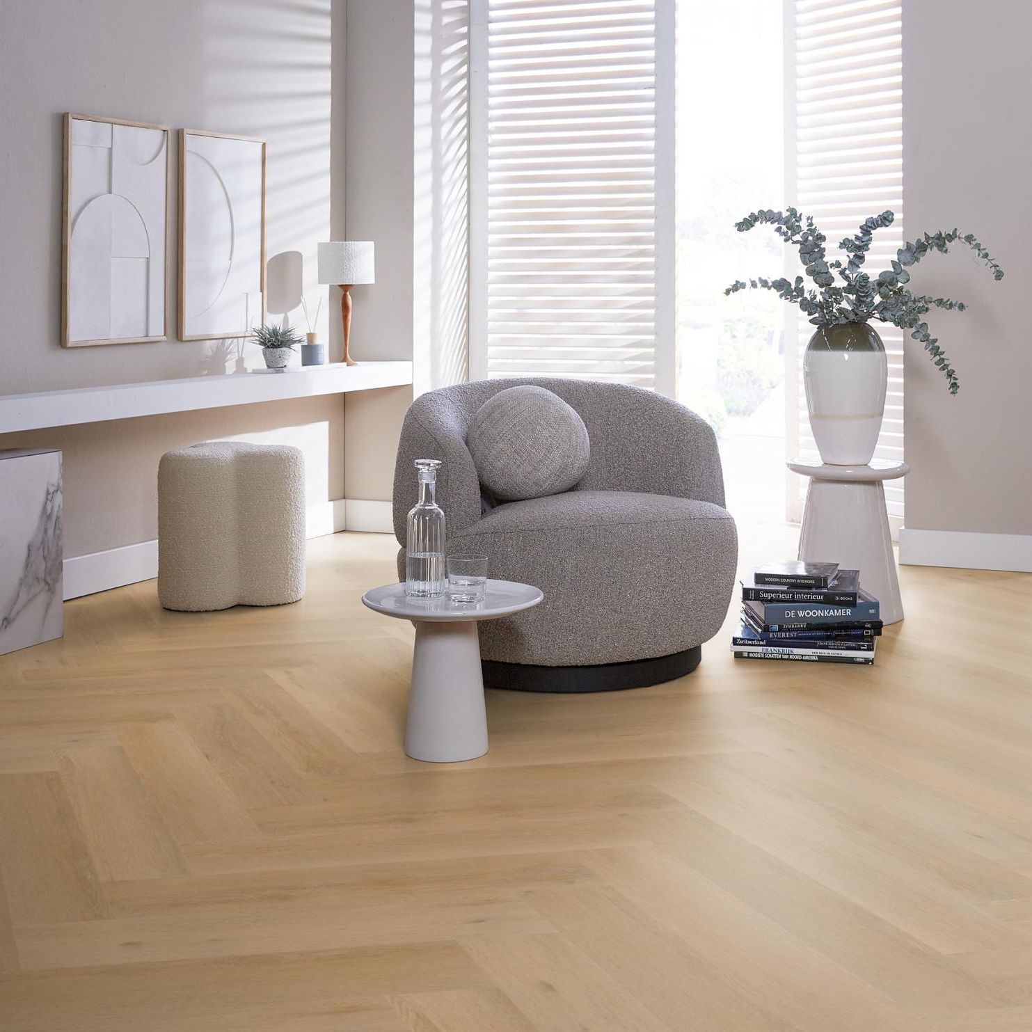 Ambiant Spigato Vivero Visgraat Dryback Warm Oak - Plak PVC Vloer