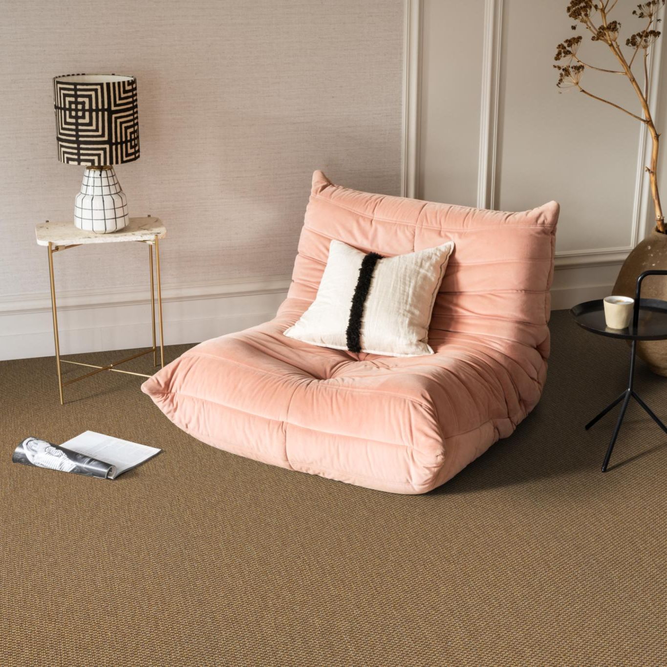 Ambiant Weave Tex Caramel 0480 - Vloerbedekking - Tapijt