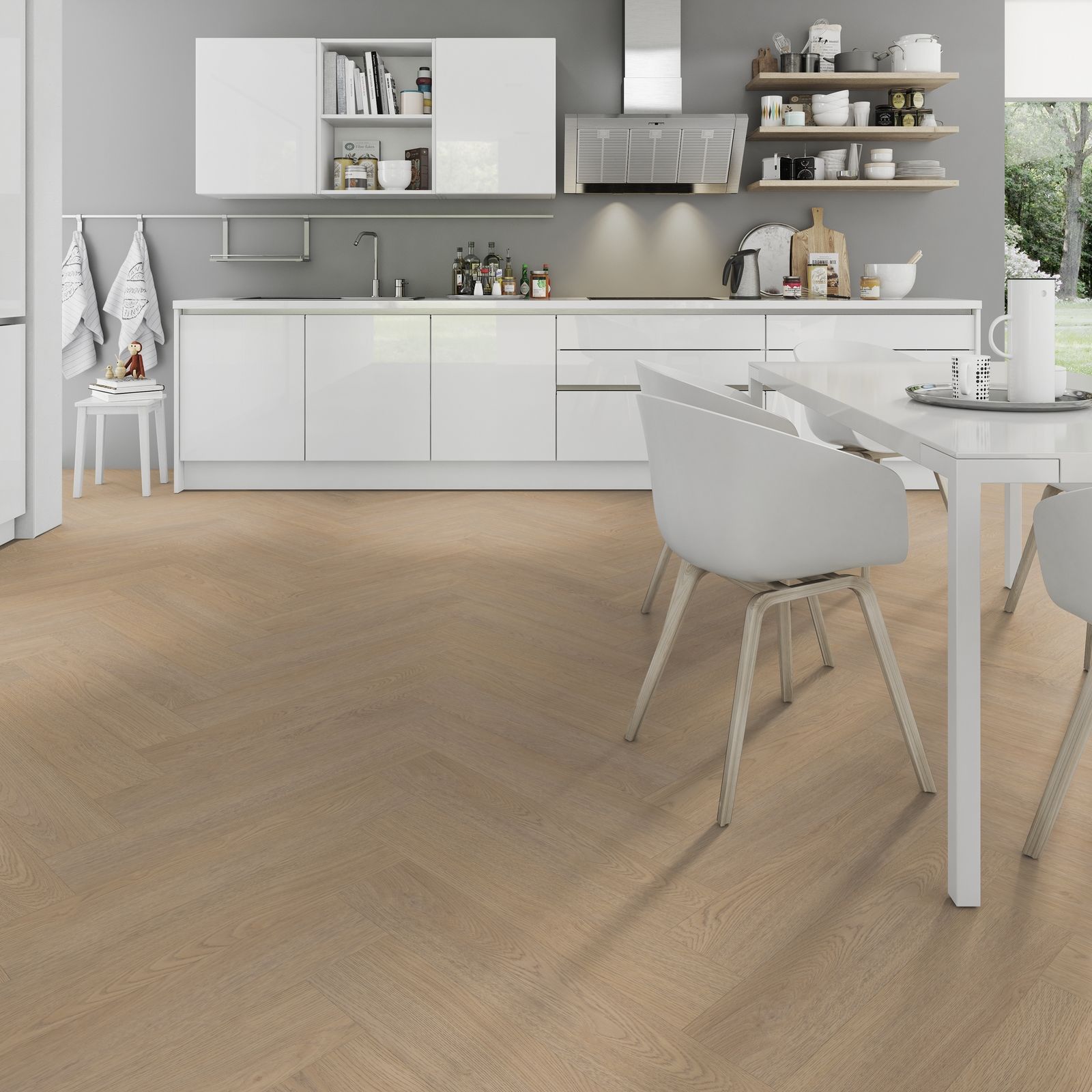 Belakos Terreno Visgraat XL 61 Dryback - Plak PVC Vloer