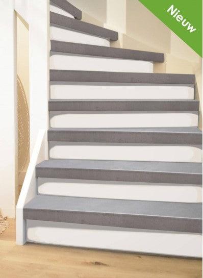 PVC Traprenovatie Easy Stairs Stootbord 59 Concrete - 150,5 x 23,5 cm - Harman Vloeren Amsterdam
