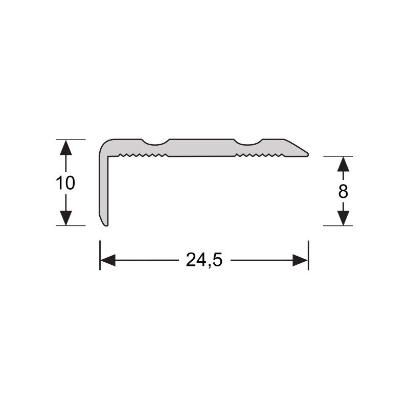 Hoeklijnprofiel 10 mm 3m Zwart 69165