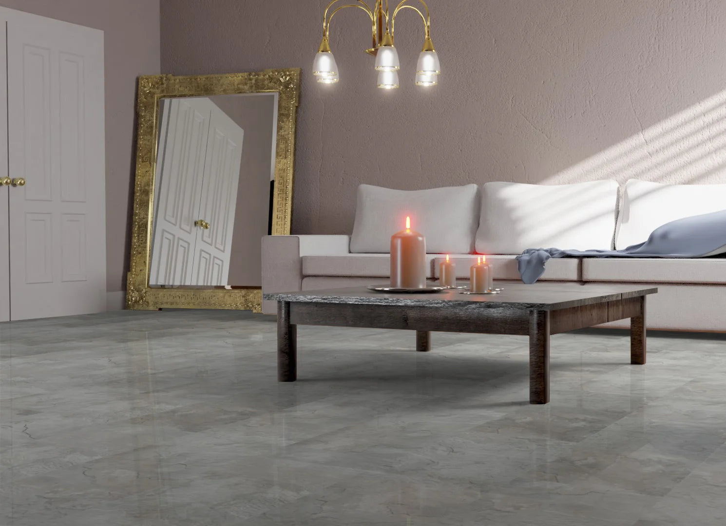 Falquon Stone 2.0 D4178 Monreal Slate Hoogglans - Tegel Laminaat