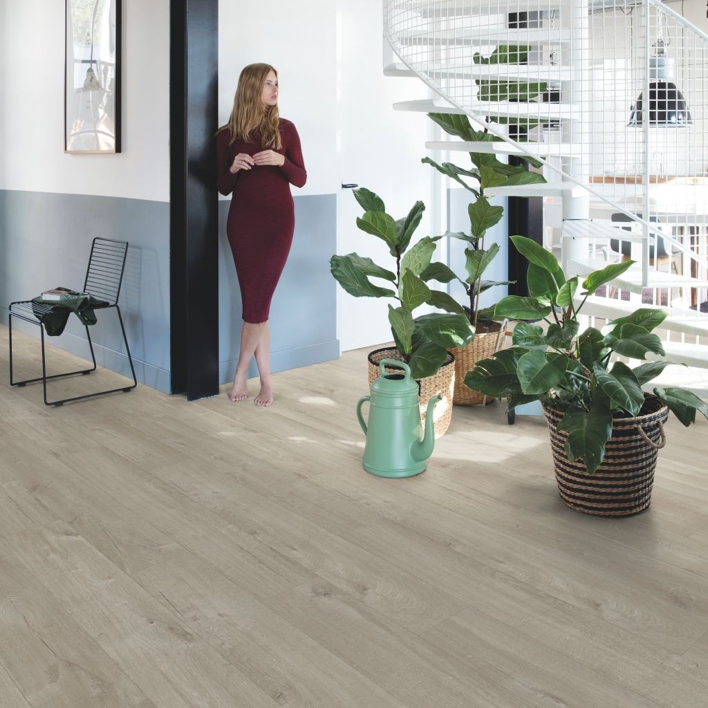 Quick-Step Livyn Pulse Click Plus PUCP40105 Katoen Eik Warm Grijs - Klik PVC Vloer