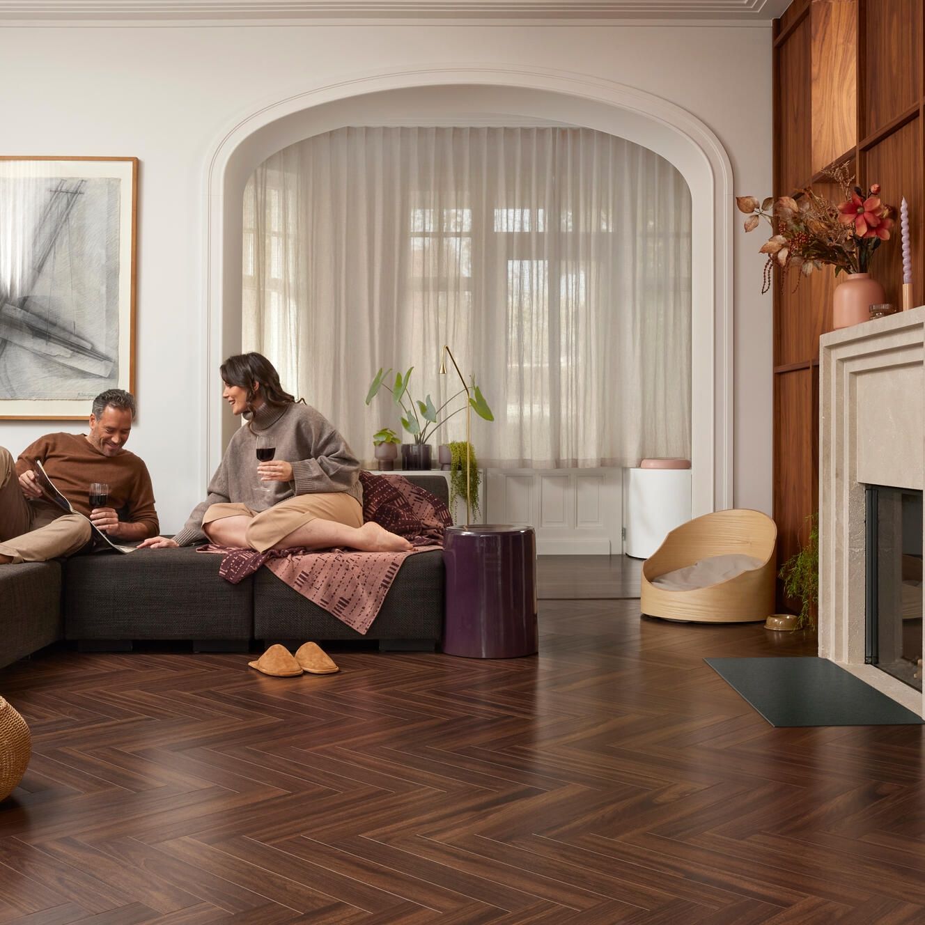 Berry Alloc Chateau+ 62002166 Walnut Brown Visgraat Laminaat