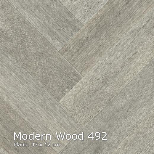 Interfloor Modern Wood 492 - Visgraat Vinyl - Harman Vloeren Amsterdam