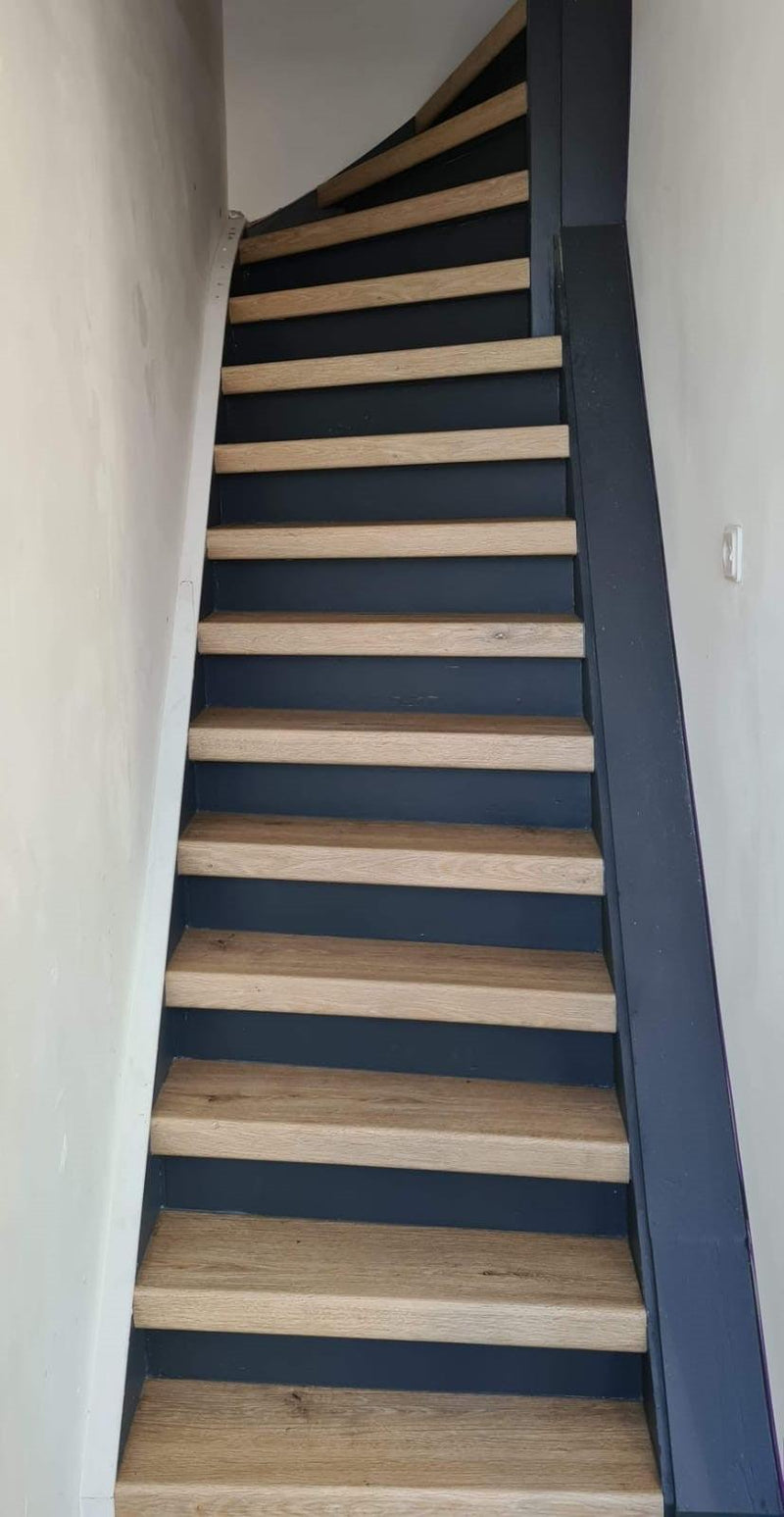PVC Traprenovatie Easy Stairs Traptrede 51 River Oak Smoked - 100 x 62 cm (voor 2 treden) - Harman Vloeren Amsterdam