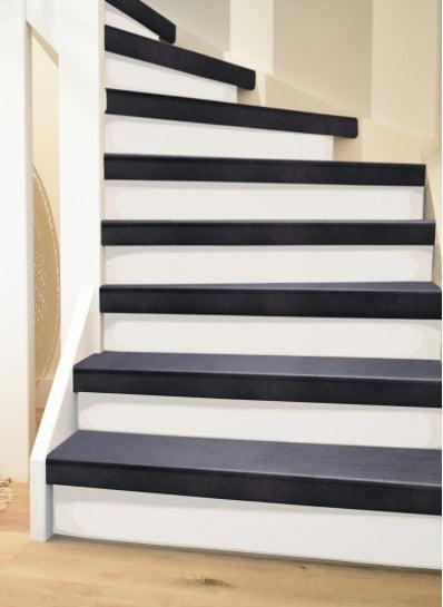 PVC Traprenovatie Easy Stairs Traptrede 55 Stone Black - 140 x 62 cm (voor 2 treden) - Harman Vloeren Amsterdam