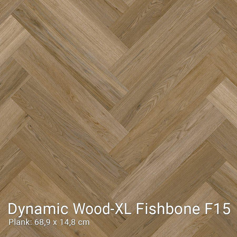 Interfloor Dynamic Wood-XL Fishbone F15 - Visgraat Vinyl - Black Tex Back - Harman Vloeren Amsterdam